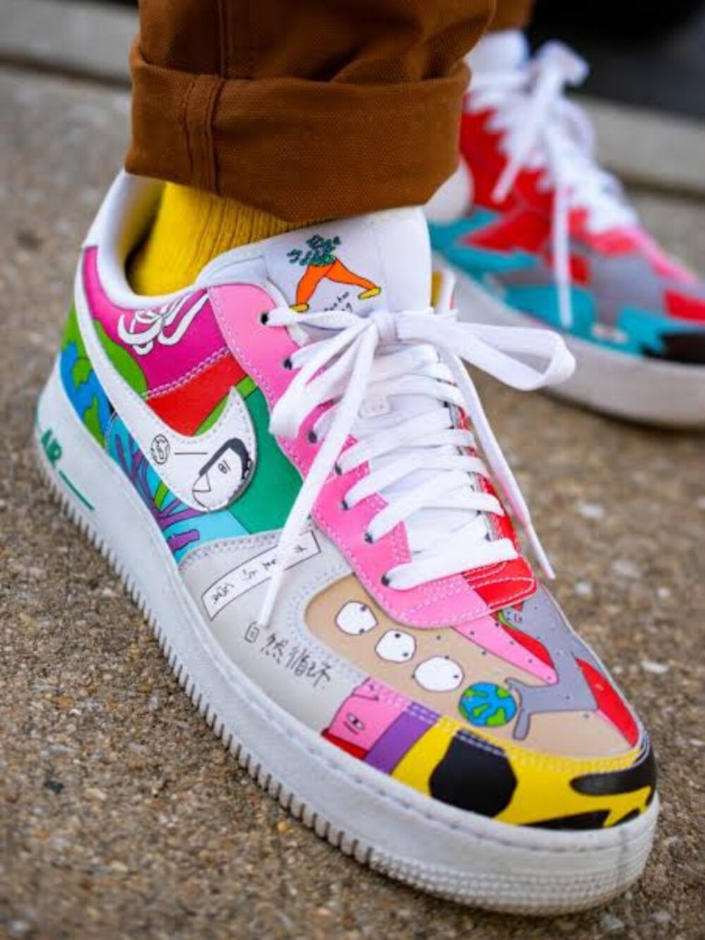 RARE🔥 Size 11 - Nike Air Force 1 Low x Ruohan Wang Multi-Color
